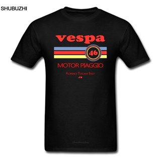 ขายเสื้อยืด ผ้าฝ้าย พิมพ์ลายโลโก้ Vespa Motor Piaggio Italy สไตล์วินเทจ สวมใส่สบาย สําหรับผู้ชาย（S-5XL）