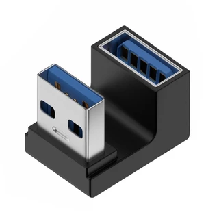 Btf USB 3 0 ชายหญิง 90 องศามุมขวาอะแดปเตอร ์ USB Upward Downward Connector 10Gbps สําหรับแล ็ ปท ็ อปพีซี