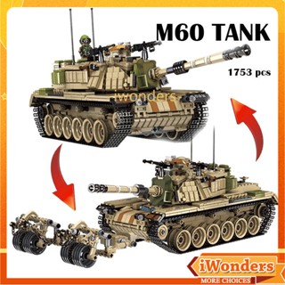 บล็อกตัวต่อรถถัง M60 Tank M1A2 Panzer VIII Maus T28 II DF-17 Leopard 2 Type99 632004 ของเล่นเด็ก ของขวัญ