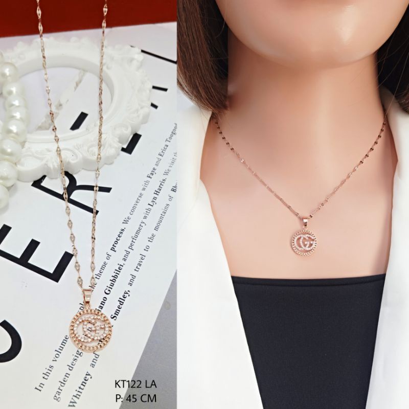 สร้อยคอไทเทเนียมผู้หญิง KT122-123 LA