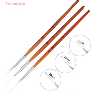 Tolongtrip&gt; 15/20/25mm 3pcs Nail Art Liner Brush Ultra Fine Brush  Handle Drawing Pen well