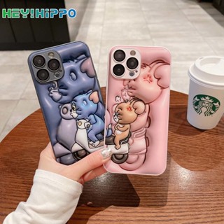 เคสโทรศัพท์มือถือ กันกระแทก ลายการ์ตูนหนู แมวน่ารัก สําหรับ iPhone 14 14plus 14promax 13 Pro 13 12 11