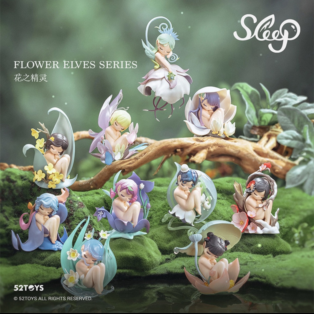52TOYS sleep Flower Elf เอลฟ์ดอกไม้ กล่องตาบอด  สไตล์ที่เลือกได้ น่ารักตุ๊กตา ของเล่น