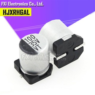 ตัวเก็บประจุอลูมิเนียมไฟฟ้า 35V100UF 6.3*7.7 มม. SMD 100uf 35v 10 ชิ้น