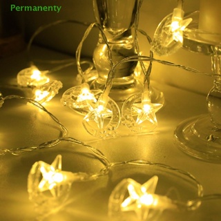 Permanenty 1.5 เมตร 10LED ดวงจันทร์ ดาว Eid Mubarak สายไฟตกแต่ง รอมฎอน ไฟ LED ของดี