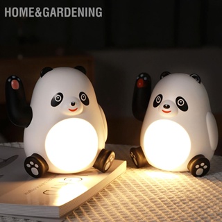  Home&amp;Gardening แพนด้าไฟกลางคืนประหยัดพลังงานง่ายน่ารัก LED โคมไฟข้างเตียงกลางคืนของขวัญวันเกิดสำหรับเด็กทารก