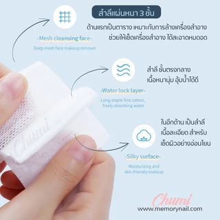 ส่งทันที ( สำลีแผ่นรีดขอบ ซอง100แผ่น ) สำลีเช็ดเล็บ เช็ดหน้า อย่างดี รุ่นหนาสามชั้น
