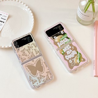 Casetify เคสโทรศัพท์มือถือนิ่ม กันกระแทก ปิดด้านหลัง ลายผีเสื้อ หลากสี สําหรับ Samsung Galaxy Z Flip 3 4