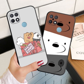 เคสโทรศัพท์มือถือ ซิลิโคนนิ่ม ลายหมีเปลือยสามตัว สําหรับ OPPO A15 A15S A16 A16S A16K A16E A17 A17K