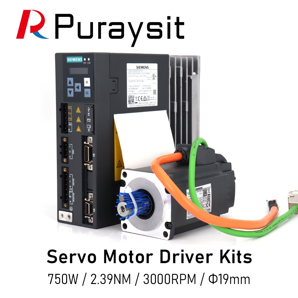 YY Puraysit Servo มอเตอร์ชุด 750W 6SL3210-5FB10-8UA0 1FL6042-2AF21-1MA1 2.39NM 4.7A 3000RPM Dia.19 ม