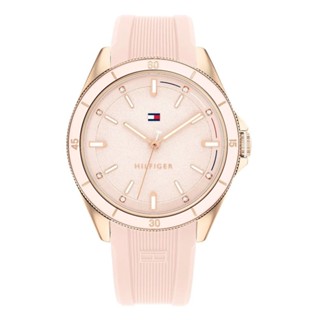 TOMMY HILFIGER TH1782479 นาฬิกาข้อมือผู้หญิง สายซิลิโคน สีชมพู หน้าปัด 38 มม.