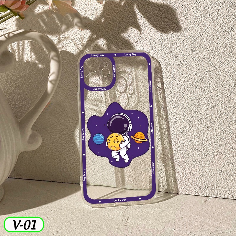 นักบินอวกาศ เคสสาวน่ารักสําหรับ Vsmart Active 1/Active 1+/Active 3/Bee 3/Joy 1+/Joy 2+/Joy 3/Joy 4