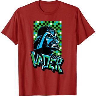 เสื้อยืดแขนสั้นStar Wars Darth Vader Pixel Art Graffiti Tag Style T-ShirtS-5XL