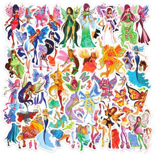 ❉ Winx Club Series 02 Stickers ❉ 50Pcs/Set Cartoon Floral Fairy Pixie Waterproof DIY Fashion Doodle Decals Stickers