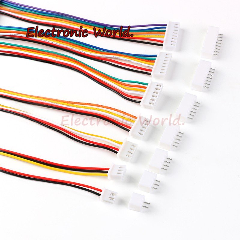 Jst XH2.54 XH 2.54 มม. สายเคเบิลเชื่อมต่อ 2 3 4 5 6 7 8 9 10 Pin ตัวผู้ ตัวเมีย 200 มม. 26AWG 5 ชุด