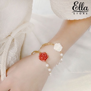 Ellastore123 สร้อยข้อมือ ทองแดง รูปผีเสื้อ กันการสึกหรอ เข้ากับทุกการแต่งกาย สําหรับผู้หญิง