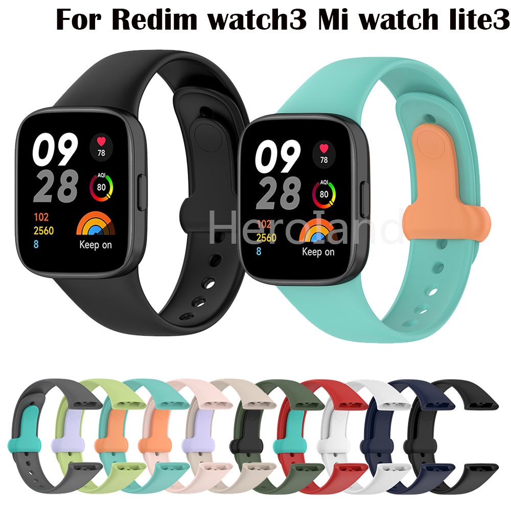 สายนาฬิกาข้อมือซิลิโคน อุปกรณ์เสริม สําหรับ Redmi Watch 3 SmartWatch Mi Watch Lite 3