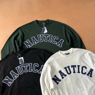 เสื้อแขนยาว ปักลายโลโก้ตัวอักษร Nautica Hasegawa ขนาดใหญ่ X0XP 2023