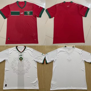 เสื้อกีฬาแขนสั้น ลายทีม Morocco Home Away Fan Issue