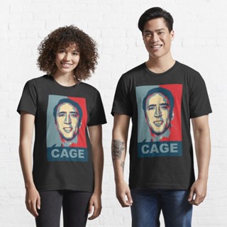 เสื้อยืดคอกลม เสื้อยืดแขนสั้น เสื้อไม่ต้องรีด เสื้อยืดผ้าหนา tshirt CAGE 2021 Essential T-Shirt 821677341655261234