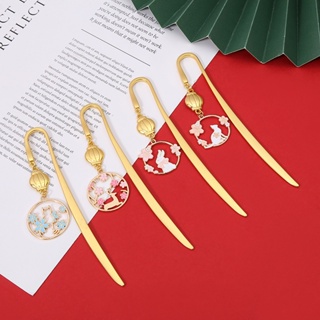 ที่คั่นหนังสือโลหะ รูปแมวเชอร์รี่ ดอกไม้ สร้างสรรค์ สไตล์จีน…