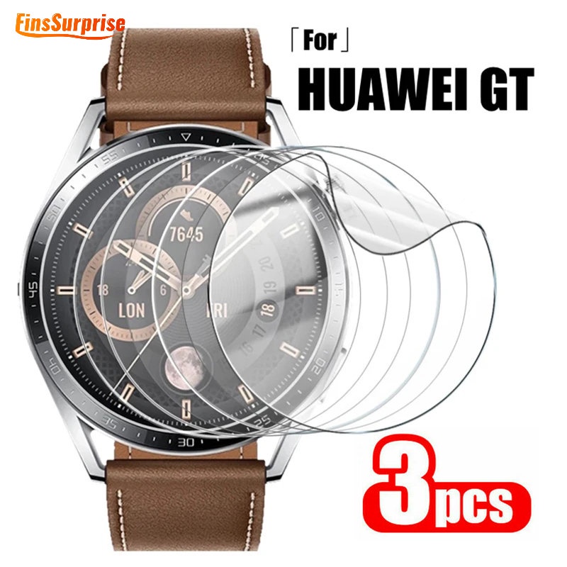 ฟิล์มไฮโดรเจล TPU นิ่ม กันรอยหน้าจอ ทรงโค้ง สําหรับ Huawei Watch GT 3 Pro Smartwatch Hauwei GT2 GT3 42 มม. GT 46 มม. 3 1 ชิ้น