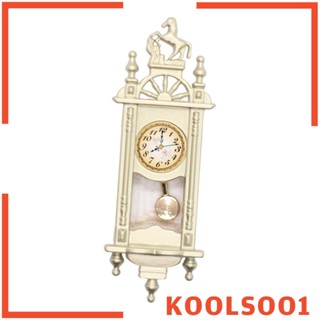 [Koolsoo1] โมเดลนาฬิกาแขวน สเกล 1:12 สไตล์วินเทจ สีฟ้า สําหรับตกแต่งบ้านตุ๊กตา DIY