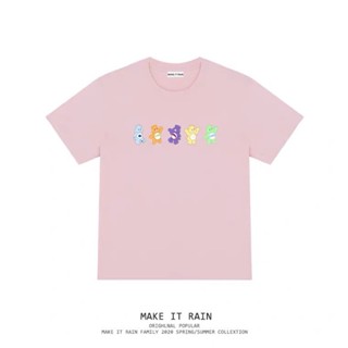 ขาย👕🔥【2023tshirts】(pre-order) เสื้อ make it rain (1)  care bear แคร์แบร์เสื้อยืดอนิเมะ（S-5XL）