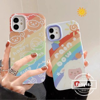 3 in 1 Phone Case 🌈 Vivo Y16 Y02 Y22 Y21 Y20 Y21T Y21S Y33T Y33S Y20S Y20i Y12S Y17 Y15 Y12 Y19 Y35 Y50 Y30i S1 Y1S Y15A Y91C 3 in 1 Phone Case Cartoon Rainbow Case Soft TPU protection Back Cover