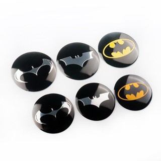 สติกเกอร์โลโก้ Batman Hub โลหะ 56 มม. 65 มม. สําหรับติดตกแต่งรถยนต์ 4 ชิ้น