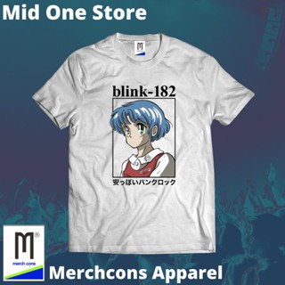 oversize T-shirt Mod165 KAOS BAND BLINK-182 ป้ายแท็กอนิเมะ DISTRO S-5XL