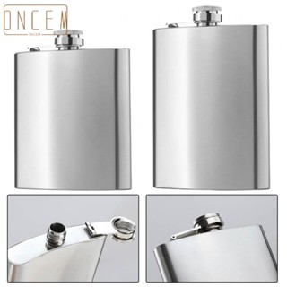 【ONCEMOREAGAIN】Flask Pocket Wine Bottle 220ml/8oz Pocket Wine Bottle Silver Stainless Steel