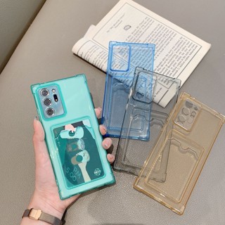 เคสซิลิโคน พร้อมช่องใส่บัตร กันกระแทก สําหรับ Samsung Galaxy Note 20 S20 S21 S22 S23 Plus Ultra