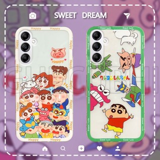 เคสโทรศัพท์มือถือ ซิลิโคนนิ่ม ใส ลายการ์ตูนชินจังน่ารัก คุณภาพสูง สําหรับ Samsung Galaxy A54 A34 5G A14 2023 A34 5G