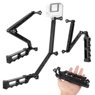 Xt-xinte CNC ไม้เซลฟี่ ก้านขยาย ขาตั้งกล้อง พับได้ ขาตั้งหมวกกันน็อค เข้ากันได้กับ GoPro 7 6 5 4 3 Sports Camera