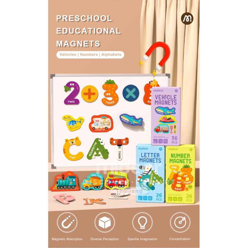 Mideer มิเดียร์ MAGNET ตัวอักษรแม่เหล็กเสริมการเรียนรู้ - รูปที่ 2