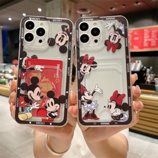 For Samsung S23 S22 S21 S21FE S20FE Note20 10 9 8 Note20 J7 J6 J5 J4 Pro Prime Plus FE Ultra classic Mickey Minne insert card phone case