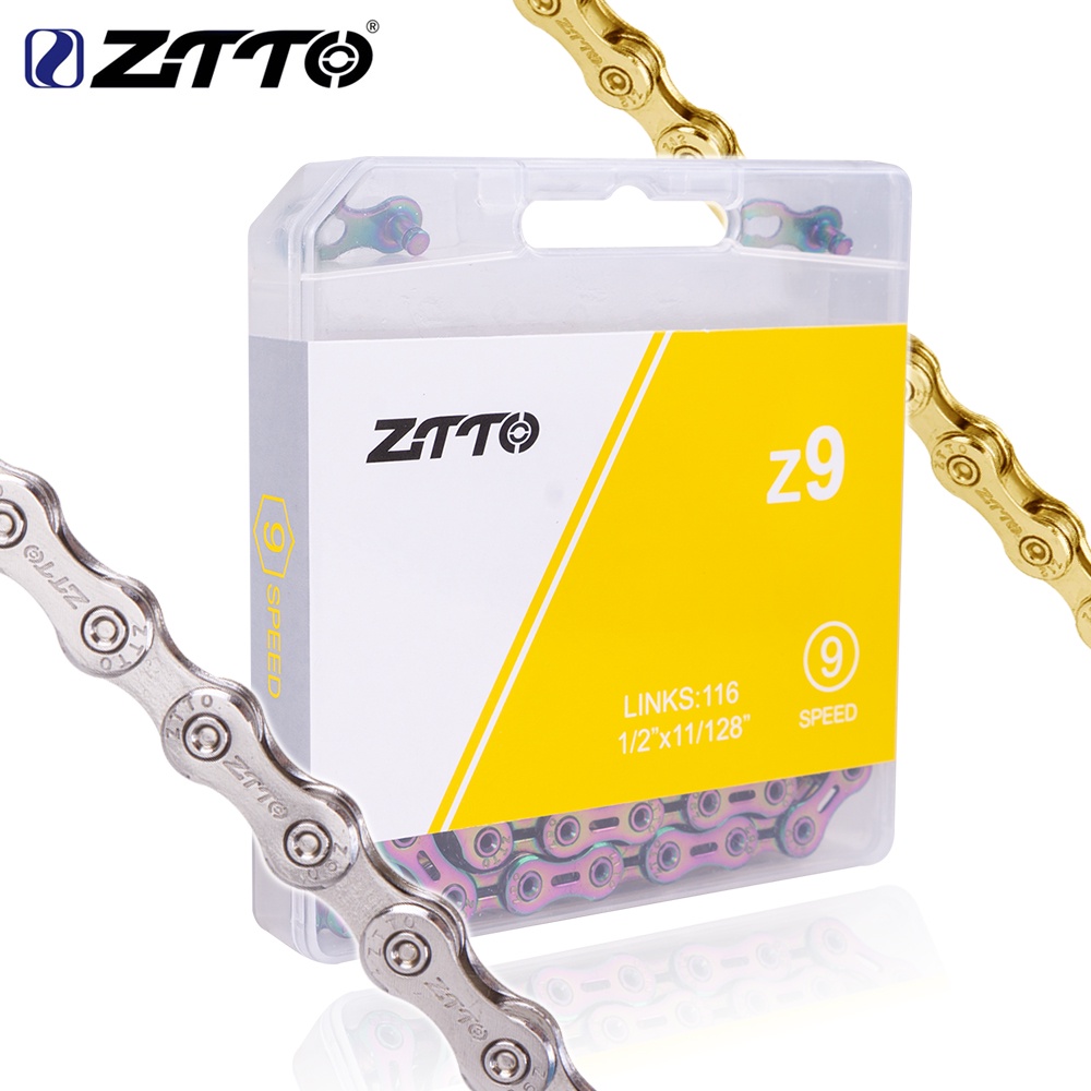 Ztto โซ่จักรยานเสือภูเขา 9 ความเร็ว 116 ลิงค์ 9S พร้อมตัวเชื่อมต่อ
