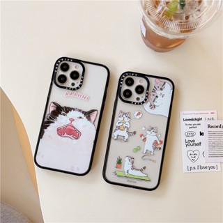 High Quality CaseTify ฟิตเนส แมว AHH! เคสโทรศัพท์มือถือ ซิลิโคนนิ่ม TPU ลายข้อความ Watercatlor มีลายด้านข้าง สําหรับ iPhone 14 Plus 14 Pro Max 11 12 Pro Max 13 Pro Max