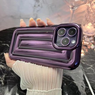 เคสไอโฟน 14 13 12 11pro max เคส iPhone 11 12 13 14 Pro MAX Plus case ท์มือถือ กันกระแทก ลายทาง หรูหรา สําหรับ iPhone 11 12 13 14 Pro max 14 plus