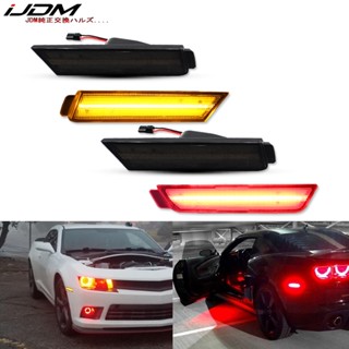 Ijdm ไฟเลี้ยว LED 12V ด้านหน้า และด้านหลัง สีเหลืองอําพัน สีแดง สําหรับ 2010-2015 Chevy Camaro