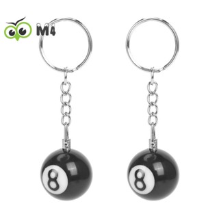 2x billiard ball key chain key ring happy No. 8