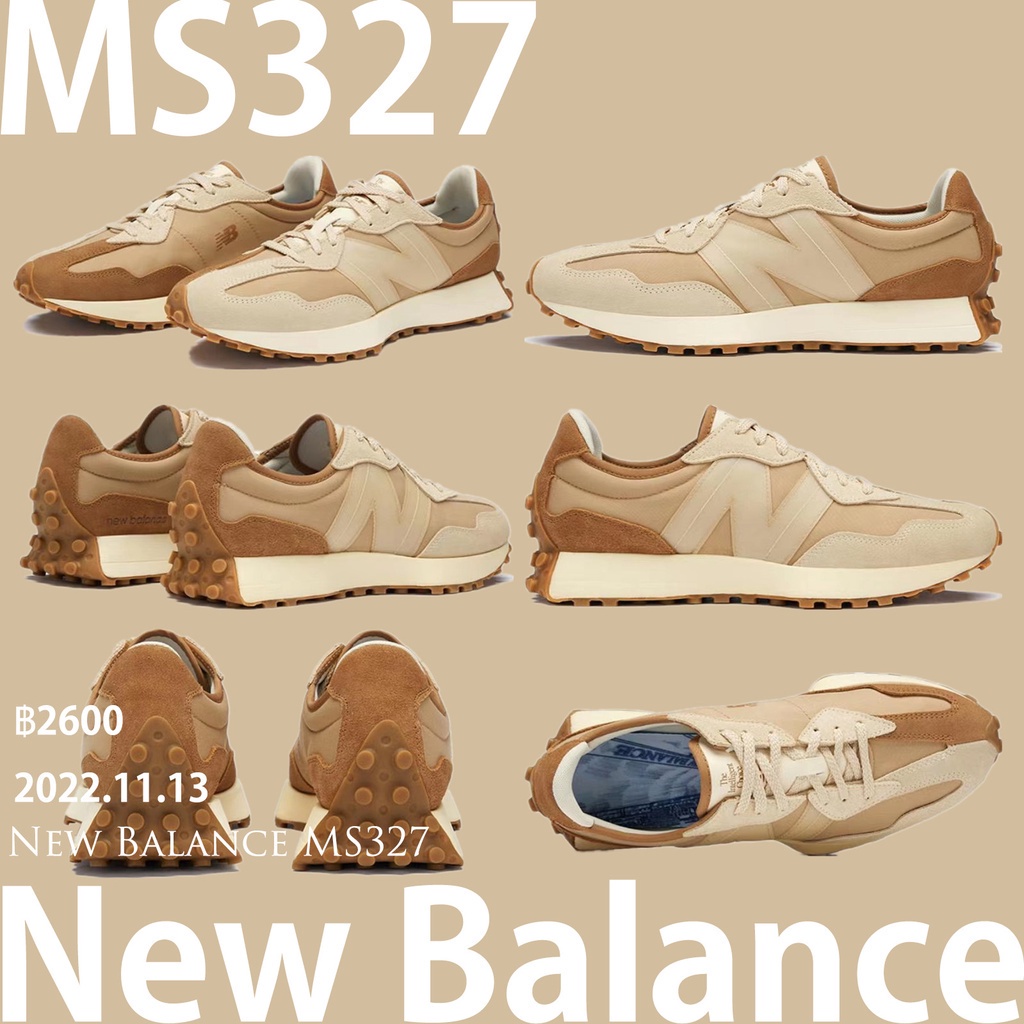 ✔️TOP∞ Hot👍 Hot item    【ขนส่งฟรี】ANB BRAND x New Balance MS327 สินค้าถ่ายจากงานจริง ของแท้100%รองเท้าผ้าใบ รองเท้า ร