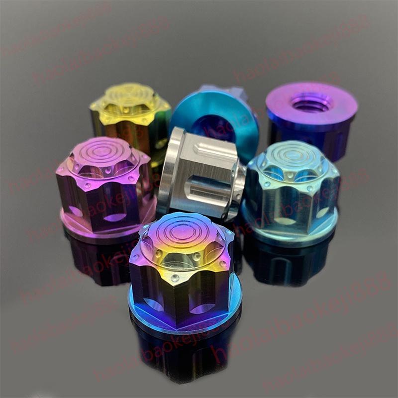 TC4/GR5 ไทเทเนียม Honda Yamaha Nut M6 M8 M10 M12 M14 ดัดแปลงรถจักรยานยนต์ปิด Torx หน้าแปลนหกเหลี่ยมถั่ว