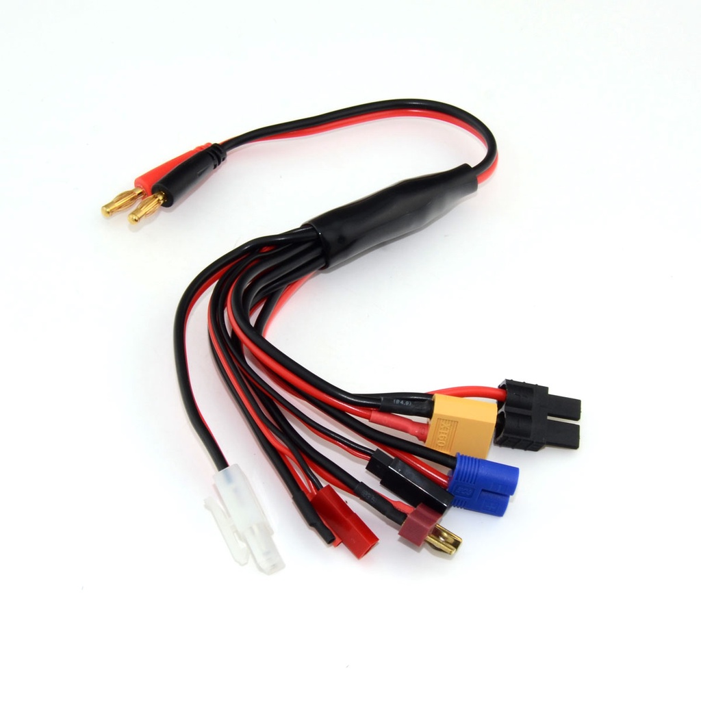 8 in 1 B6 Multi สายชาร์จ Banana Plug to JST TRX XT60 EC3 T ชายหญิง Connector