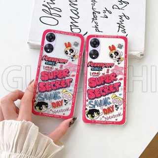 พร้อมส่ง เคสโทรศัพท์มือถือ ซิลิโคนนิ่ม ใส ลาย Powerpuff Girls น่ารัก คุณภาพสูง สําหรับ OPPO A58 4G 2023 A58 4G