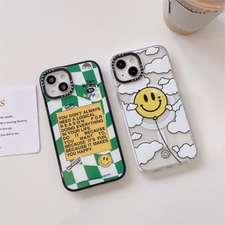 【Balloon Smiling face】CASETIFY เคสโทรศัพท์มือถืออะคริลิค แม่เหล็ก ลายตัวอักษร สําหรับ iPhone 14 Pro MAX 11 12 13 Pro MAX 14 Plus