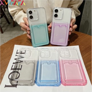 เคสโทรศัพท์มือถือ TPU ใส กันกระแทก ไล่โทนสี พร้อมช่องใส่บัตร สําหรับ Realme 10 10Pro 10Pro+ Realme C25 C30 C31 C33 C35