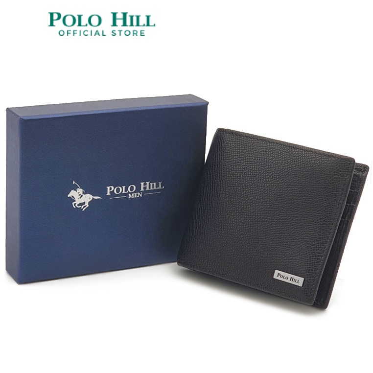 Polo HILL กระเป๋าสตางค์หนัง RFID Protected Business Bifold พร้อมกล่อง PMWS-MW301