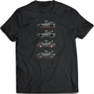 [S-5XL]Oijnmo23knjgne65 เสื้อยืดลําลอง แขนสั้น พิมพ์ลาย to the Future-1985 2015 1955 1885 DMC DeLorean สําหรับผู้ชาย